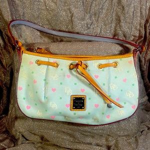 Vintage D&B Fabric & Leather trimmed mini purse